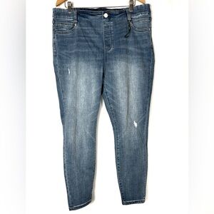Liverpool Blue Gia Glider Skinny Jeans Plus Size 18W